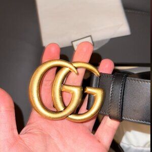 Women's Gucci belt - Interlocking GG Belt × 1 BLACK / 95 - Extra holes added